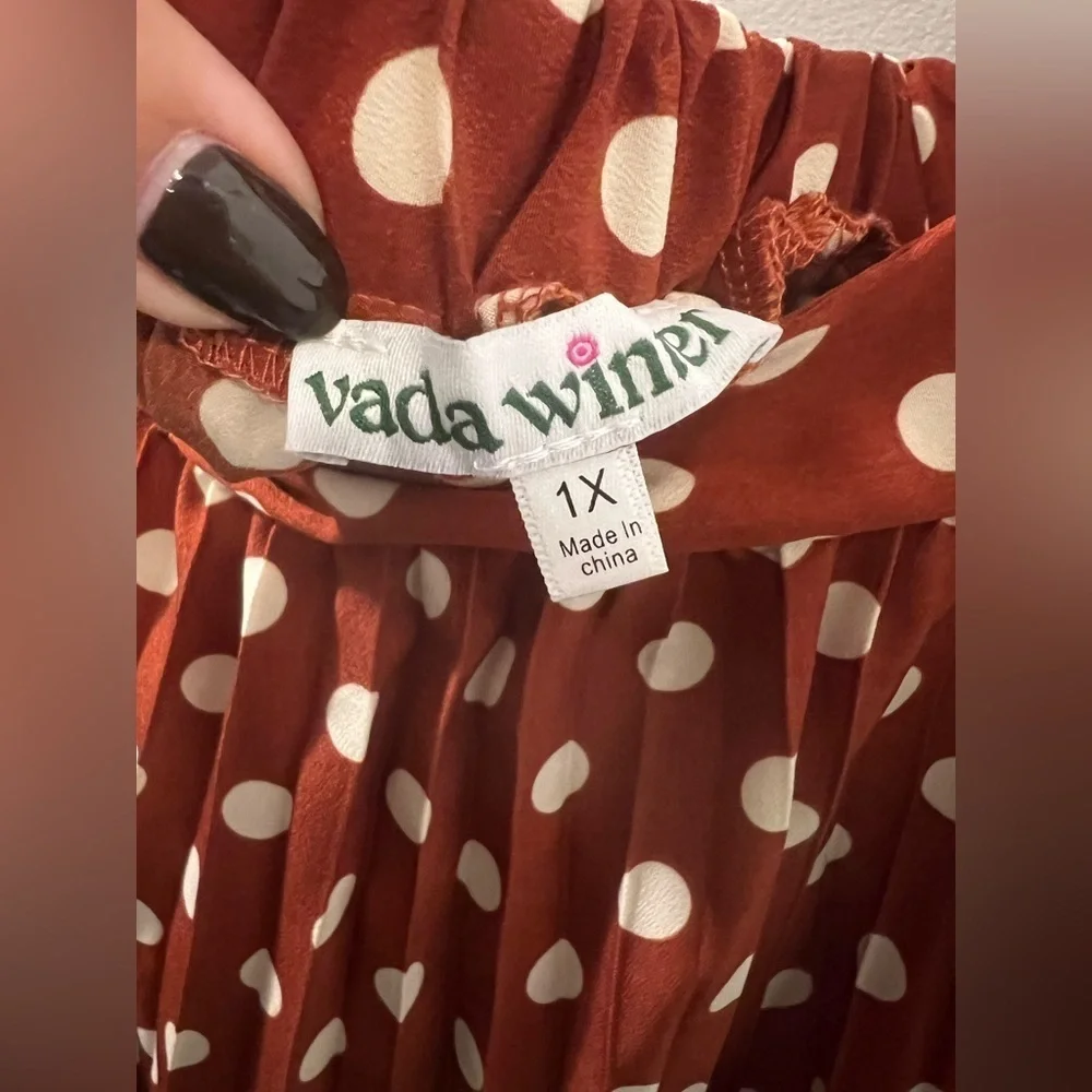 Vada Winter Rust Brown Polka Dot Skirt